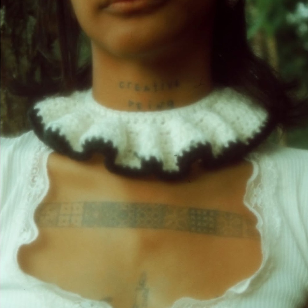 Handmade Crochet Ruffled Clown Collar